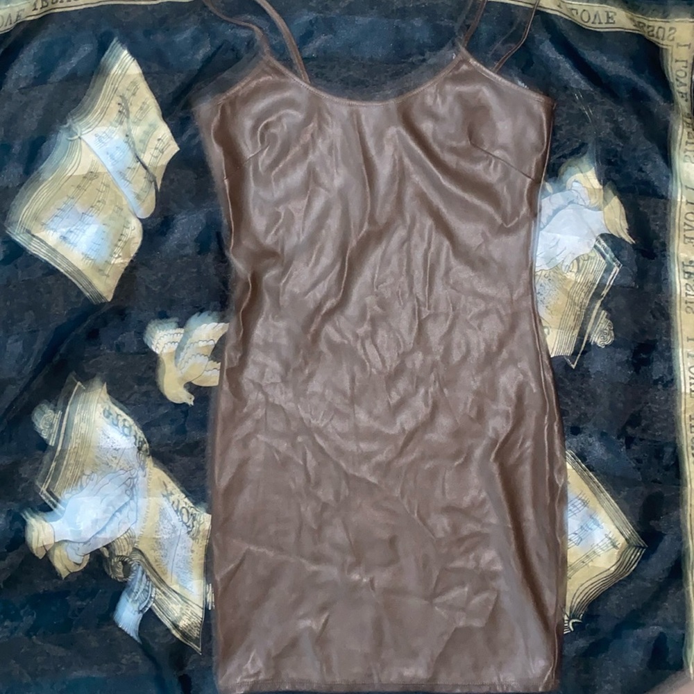 Leather dress